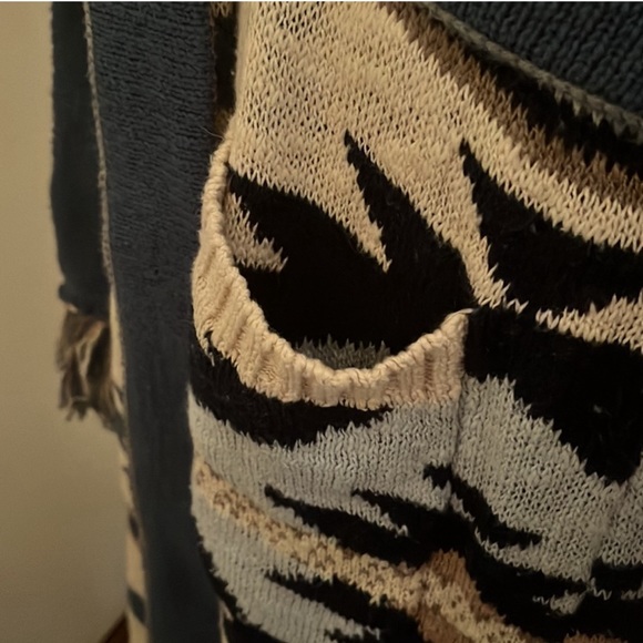 Faherty Southwestern Paloma Cardigan Sweater Duster sz Small GORGEOUS ombré blue - Picture 9 of 10